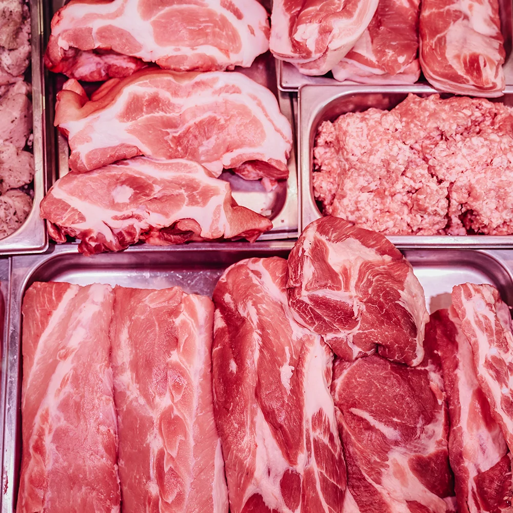 이륙플러스 거래처 식당 및 업체 맞춤 납품할 수 있도록 작업한 한우, 한돈, 수입육 등 고기에 관한 이미지